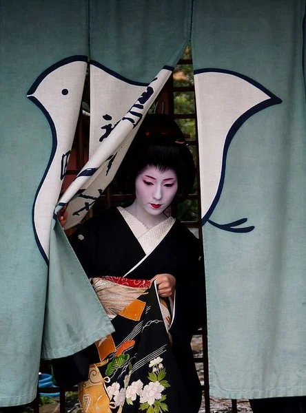Black Floral Kimono Silk Crane Elegant Ceremonial