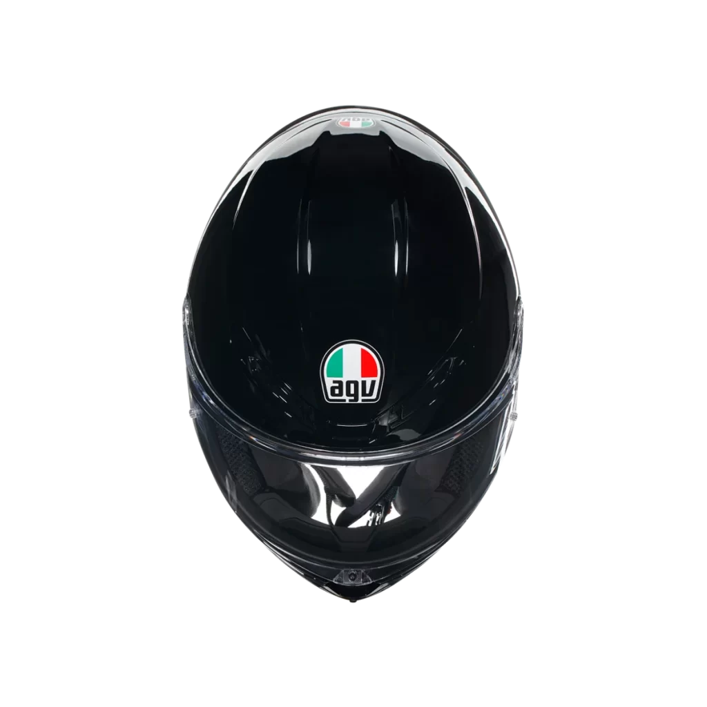 Black Glossy Helmet Front View