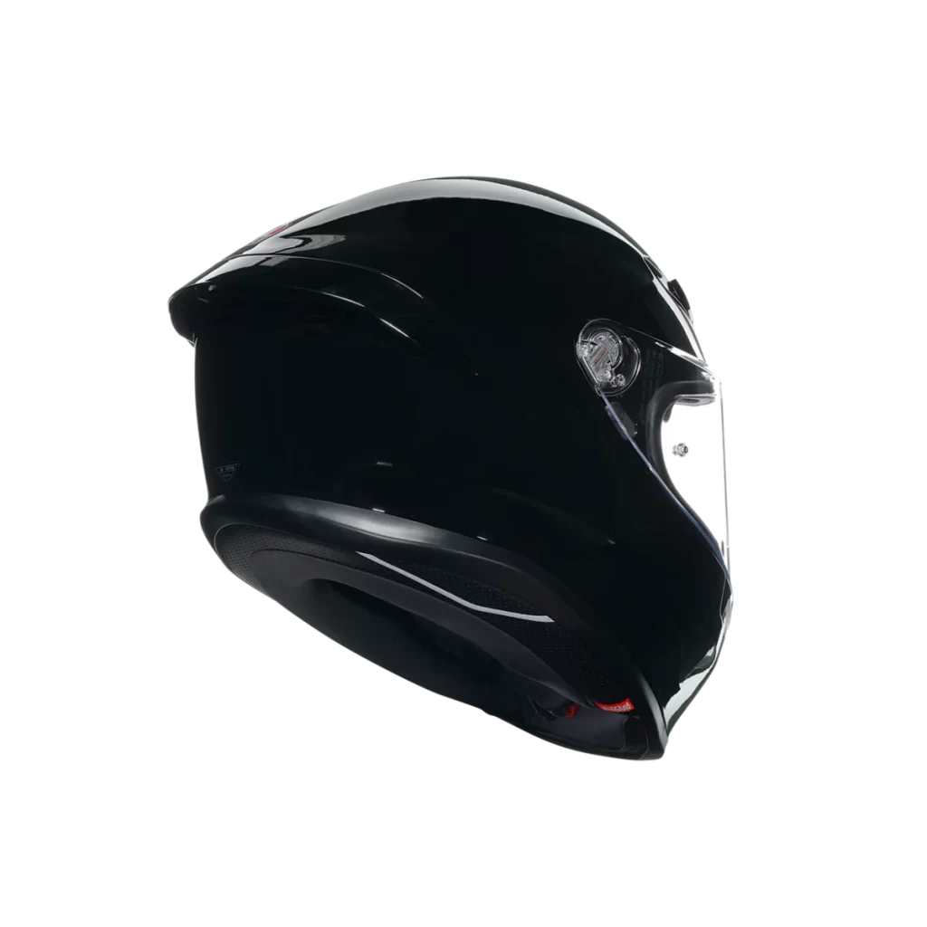 Black Glossy Helmet Rear View