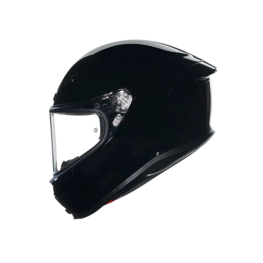 Black Glossy Helmet Side Angle