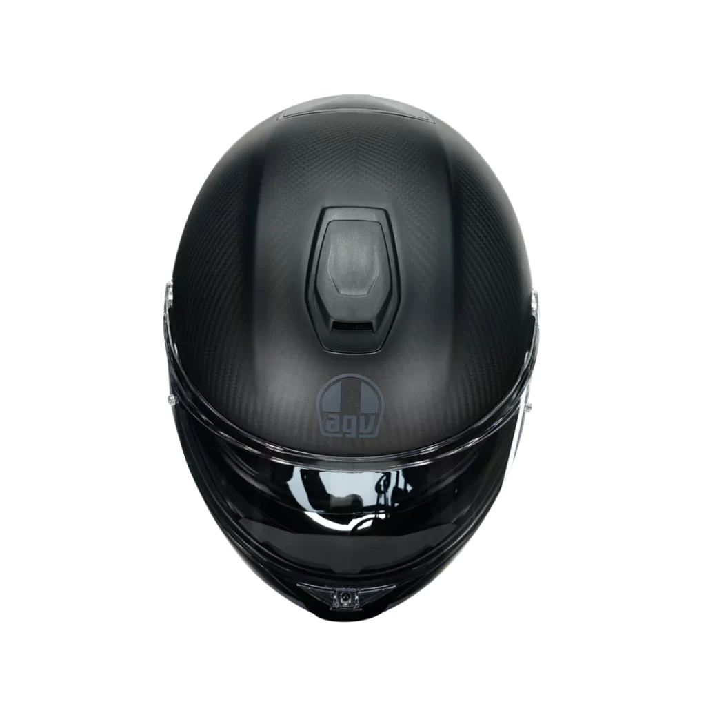 Black Helmet Carbon Fiber Reflective Shield