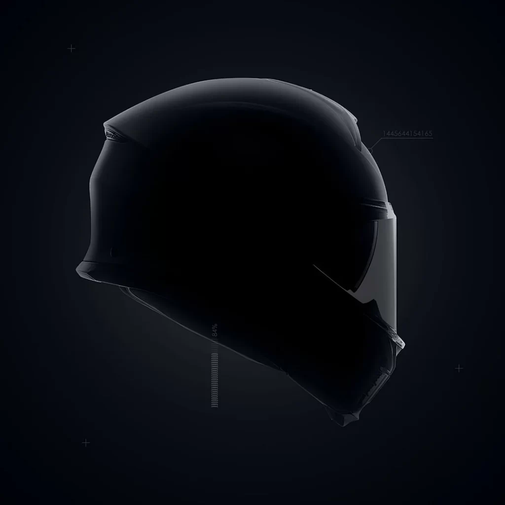 Black Helmet Futuristic Sleek Dark