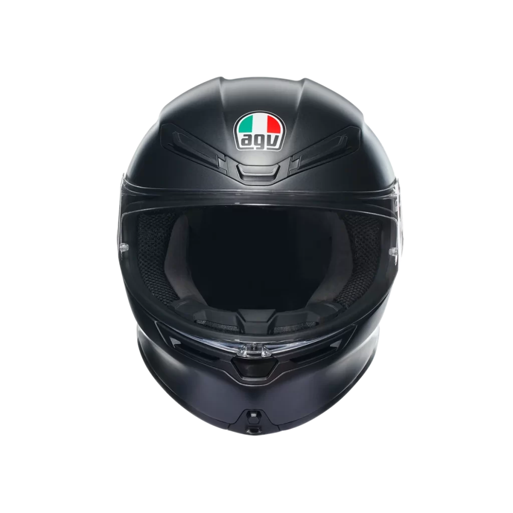 Black Motorcycle AGV Helmet Glossy Italian Brand