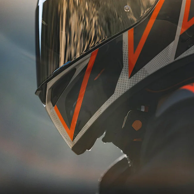 Black Orange Geometric Helmet Motorcycle