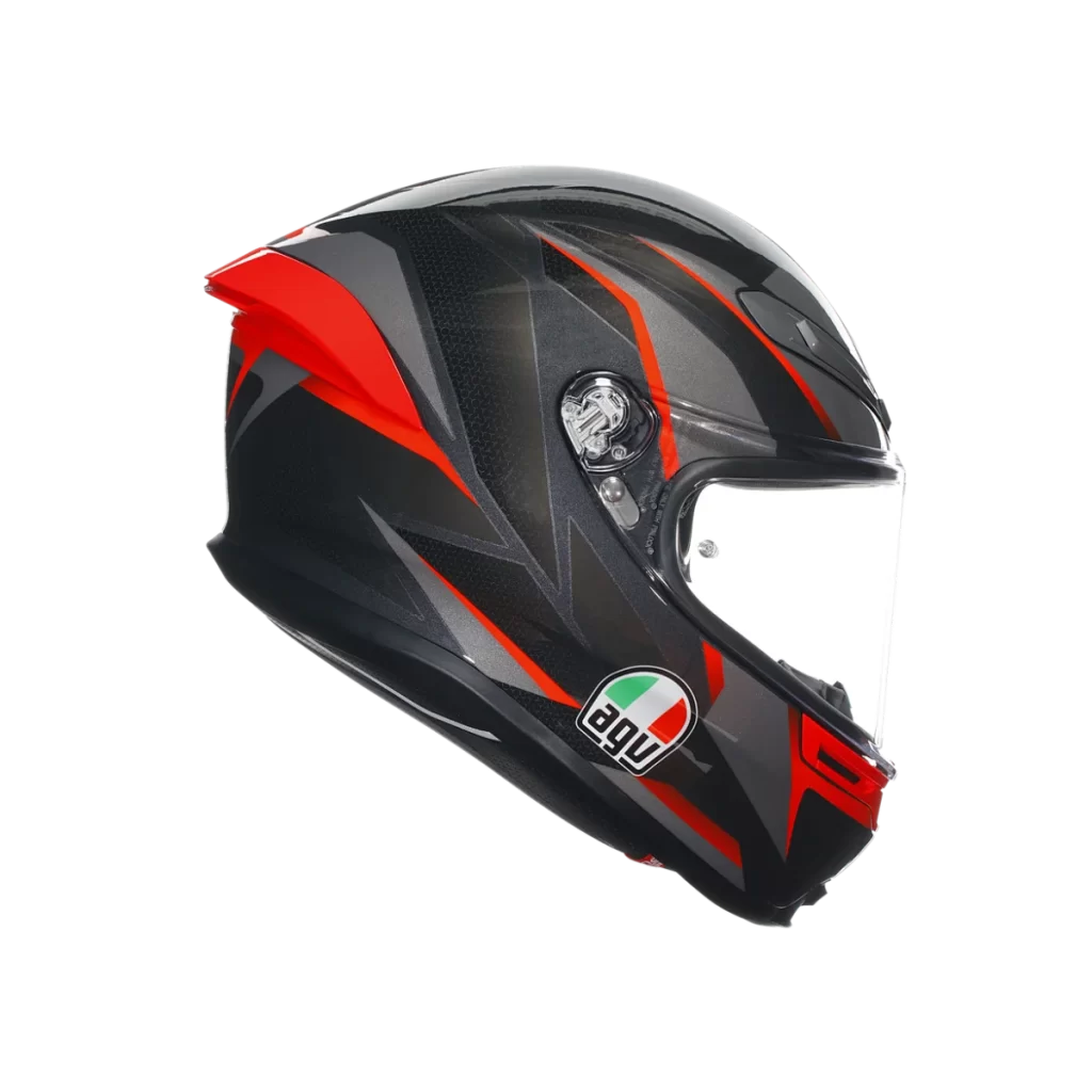 Black Red Carbon Helmet Side Profile