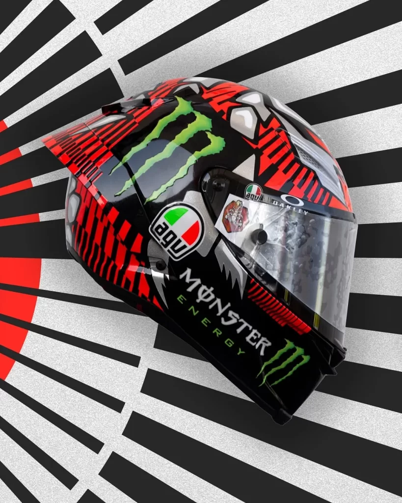 Black Red Monster Energy Helmet Motorcycle