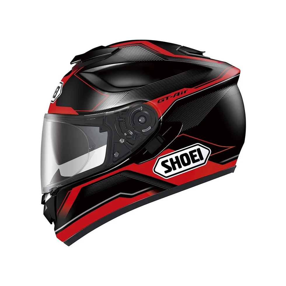Black Red Stripes Shoei Helmet Motorcycle