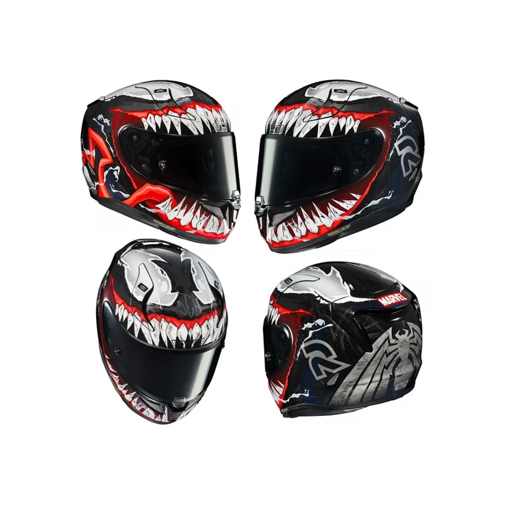 Black Red White Shark Helmet Motorcycle