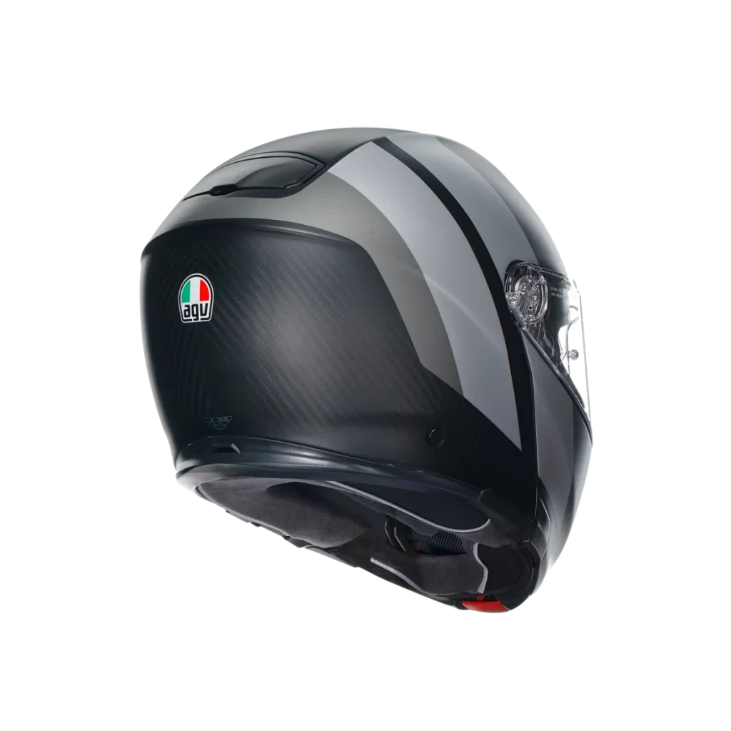 Black Silver Carbon Helmet Top
