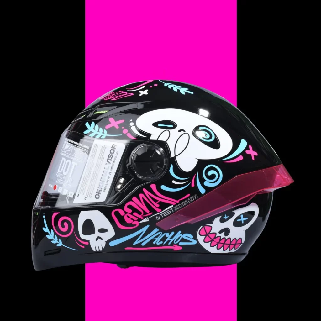 Black Skull Helmet Motorcycle