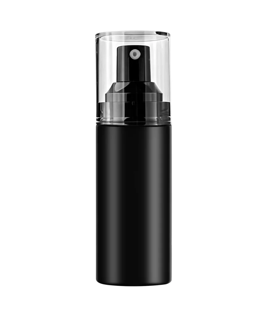 Black Spray Bottle Transparent Cylinder