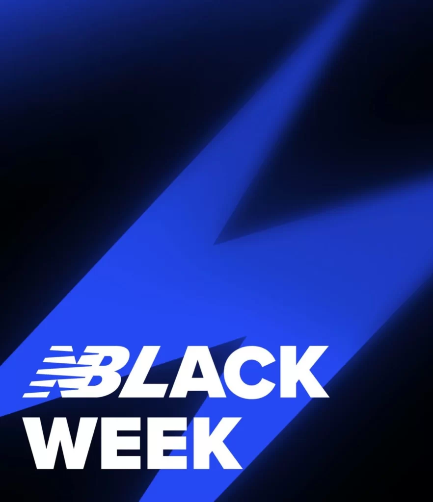 Black Week New Balance Logo Blue