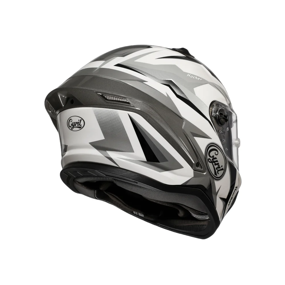 Black White Cyril Helmet Side Motorcycle