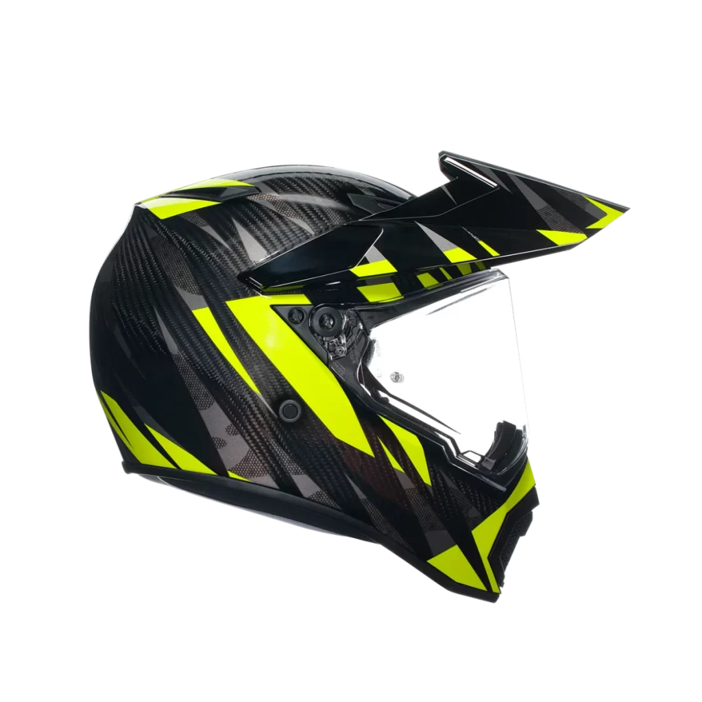 Black Yellow Carbon Helmet Side