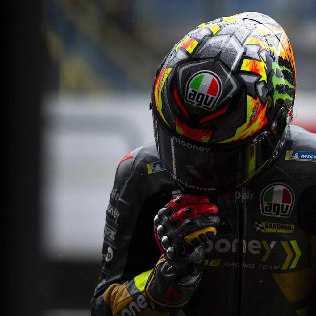 Black Yellow Flames Monster AGV Helmet Motorcycle
