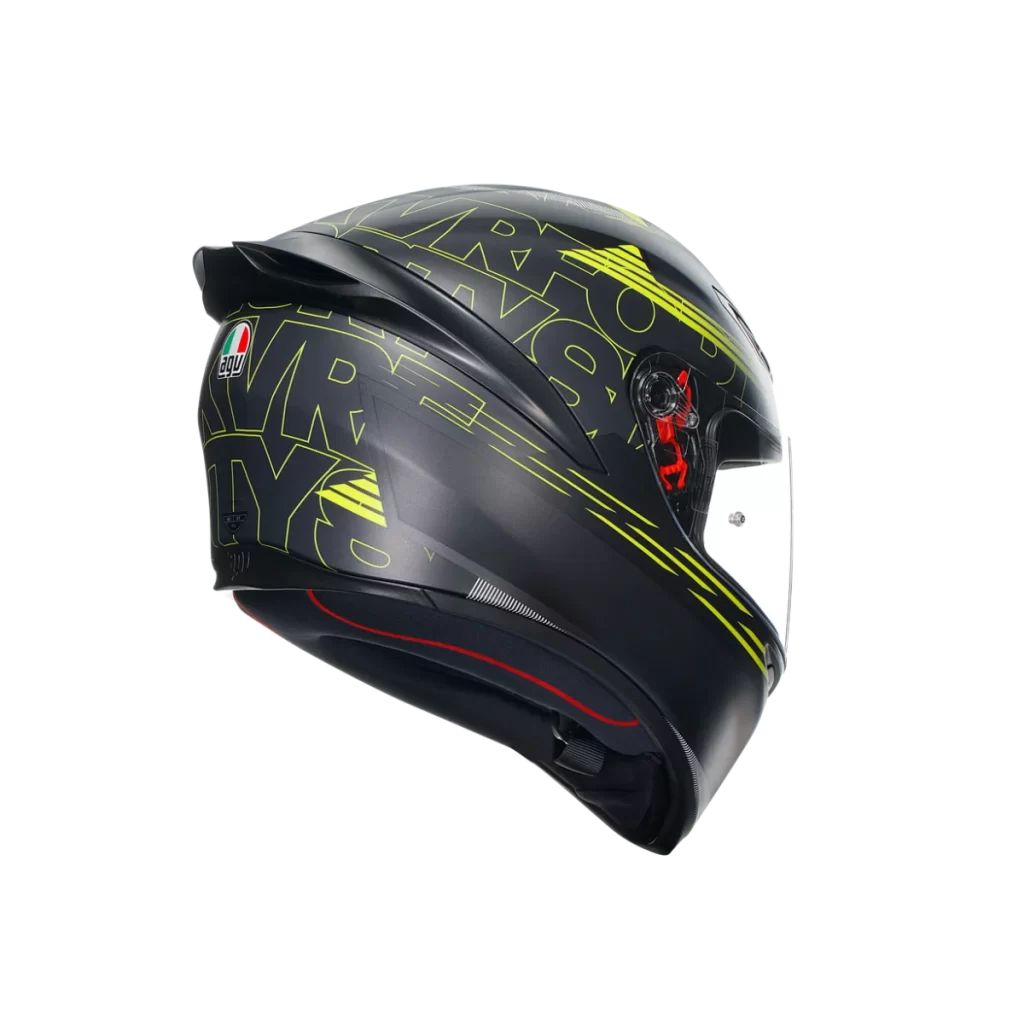 Black Yellow Red Helmet Front