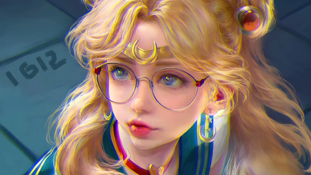 Blonde Hair Blue And Green Clothing