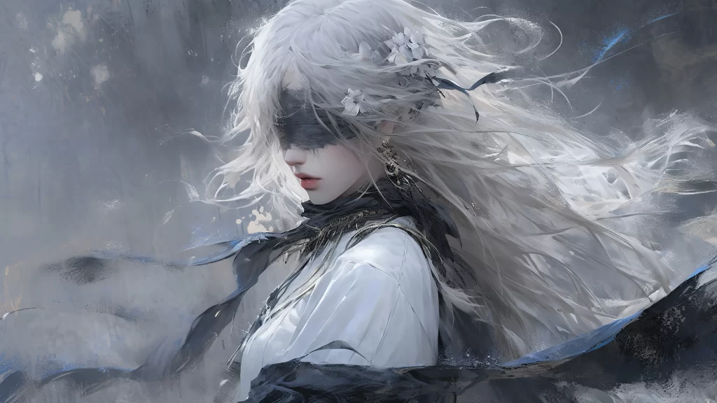 Blonde Hair White Garment Dark Fantasy