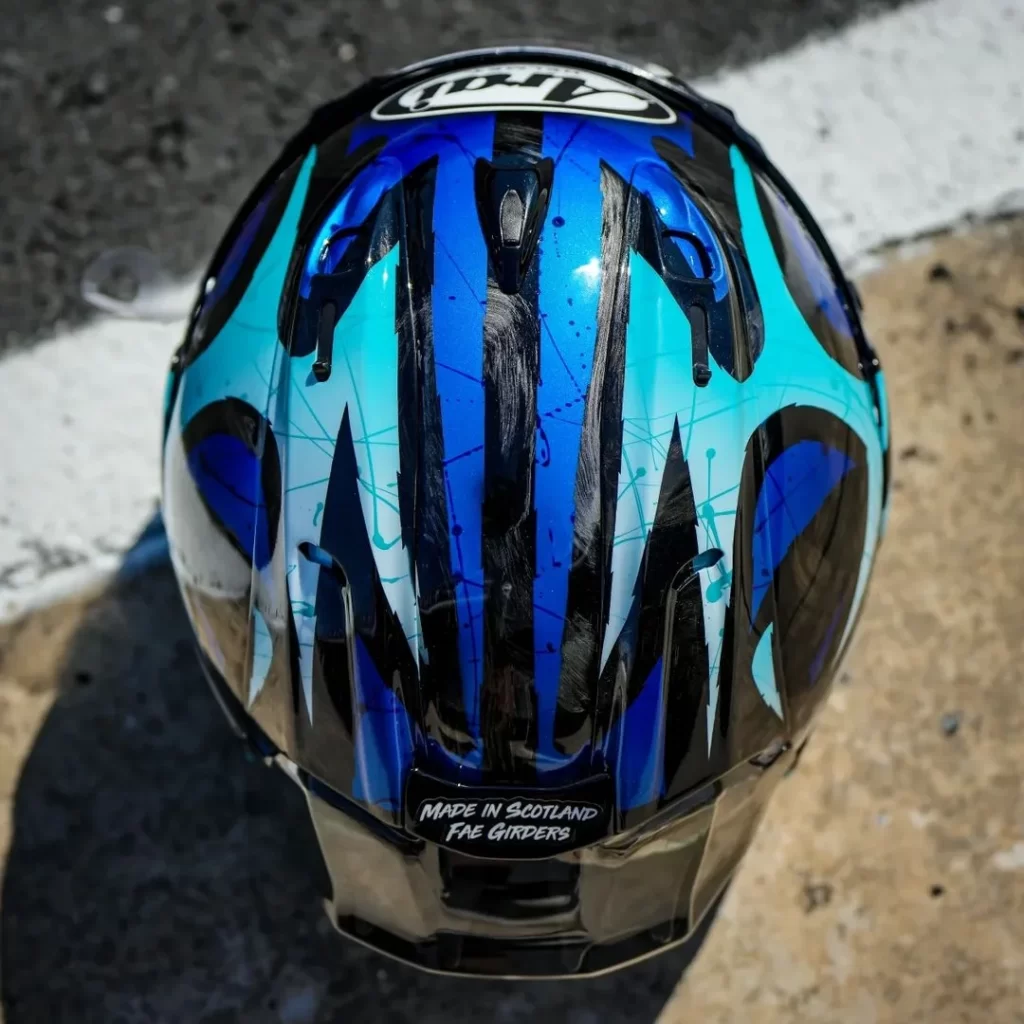 Blue Black Helmet Motorcycle