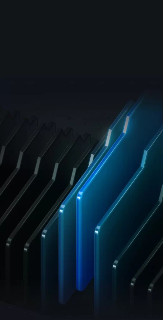Blue Black Rectangles Neon
