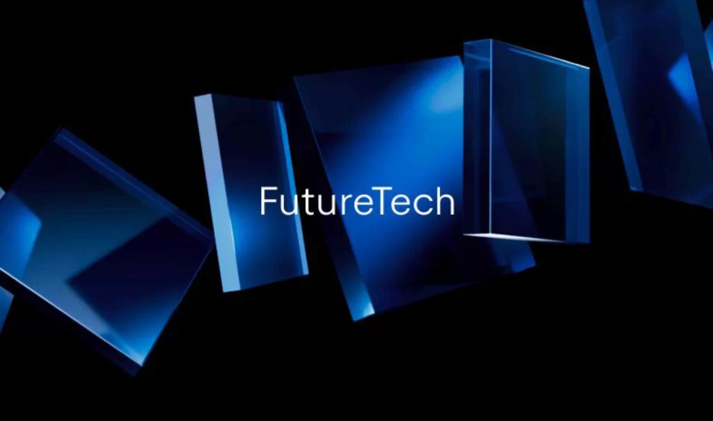 Blue Cubes Futuristic Technology Digital