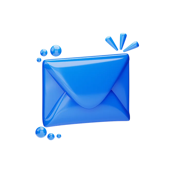 Blue Envelope Water Drops