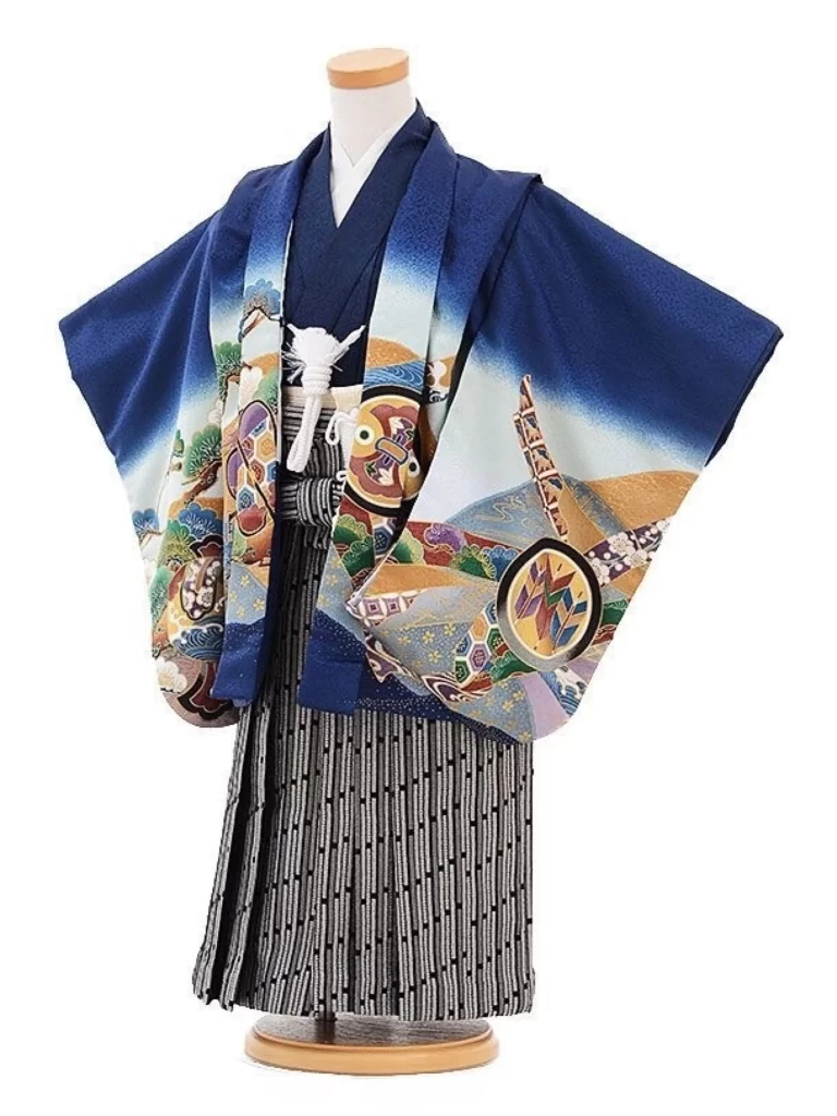 Blue Geometric Kimono
