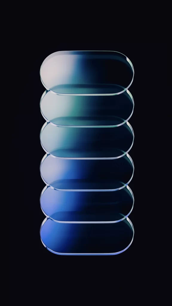 Blue Gradient Glass Layers