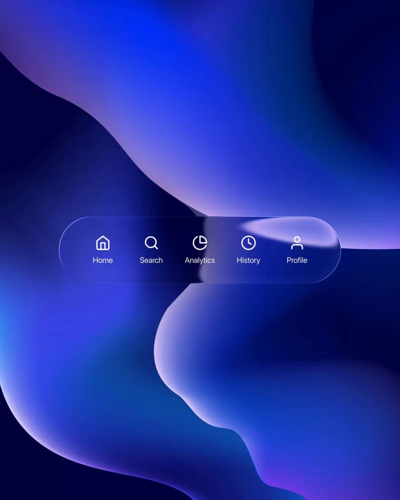 Blue Gradient Interface Icons Navigation Modern
