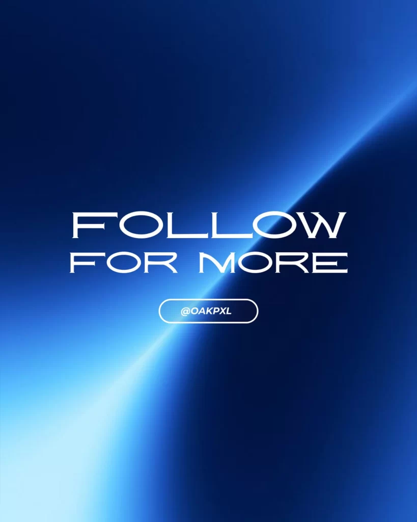 Blue Gradient Text Follow Button Social