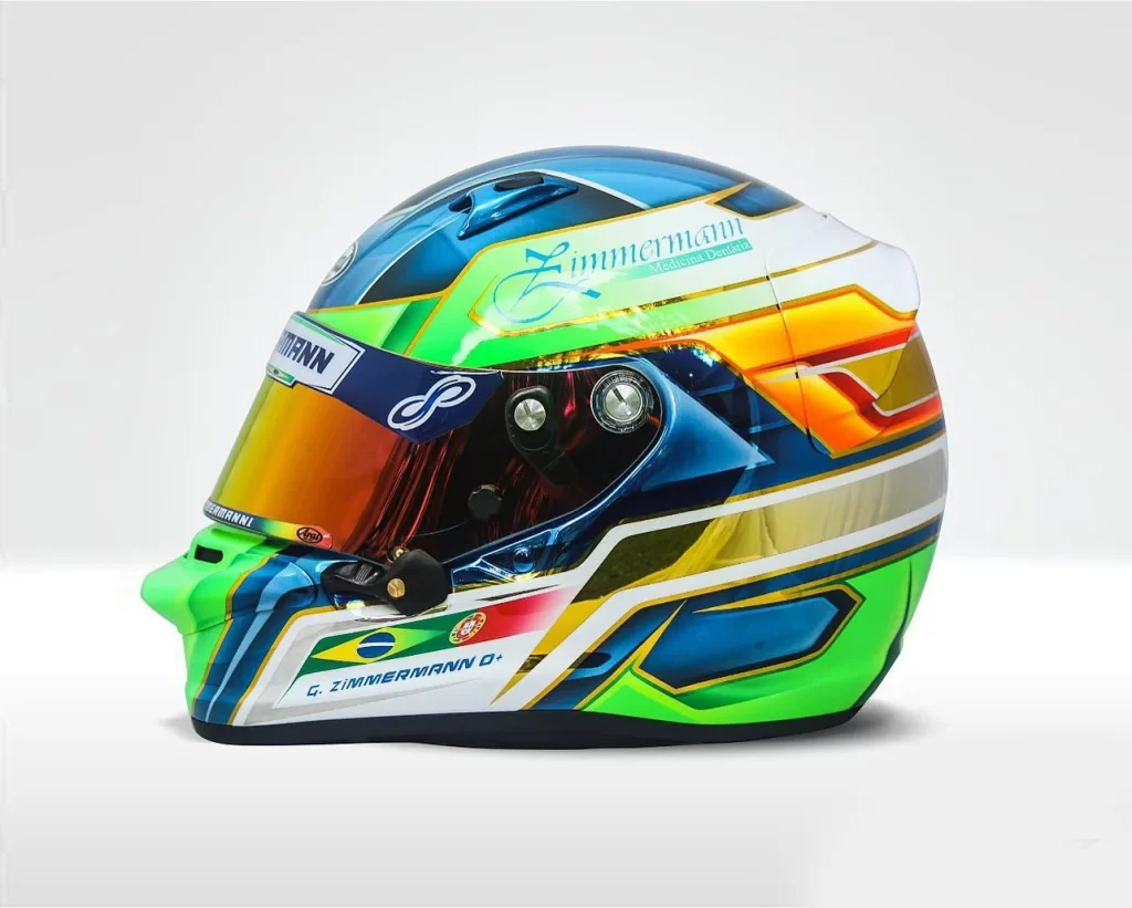 Blue Green Racing Zimmermann Helmet Motorcycle