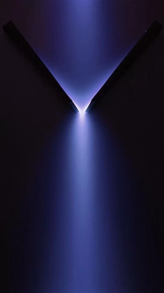Blue Light Dark V-Shaped Beam Glow