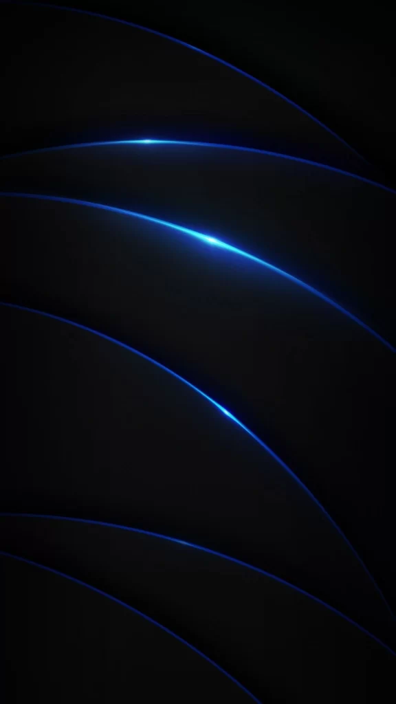 Blue Lines Dark Light Trails Digital