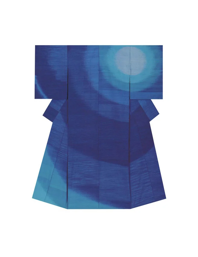 Blue Moon Kimono Wave Geometric Festive