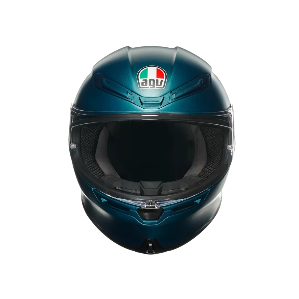 Blue Motorcycle AGV Helmet Glossy Italian Flag