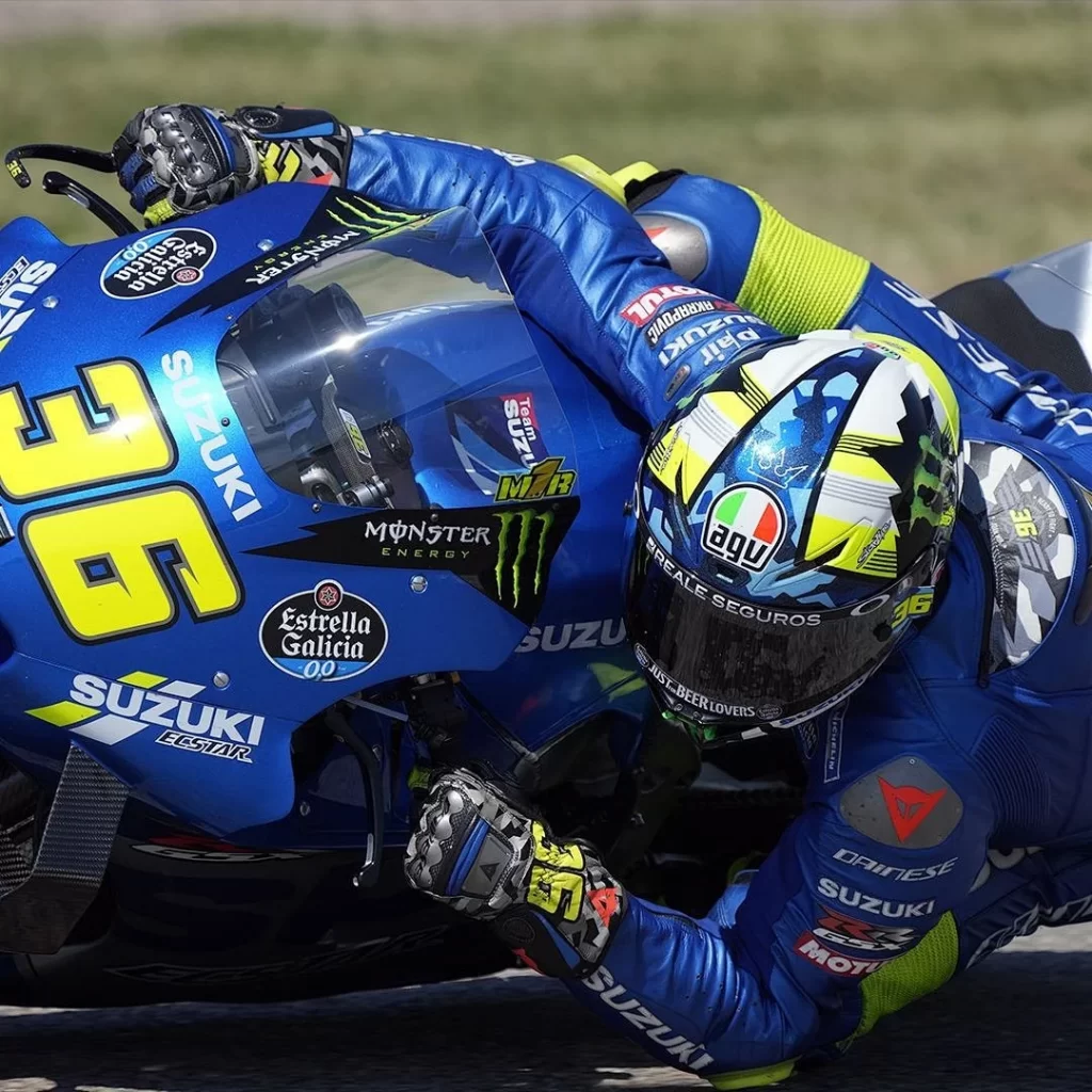Blue Motorcycle Racing Speed AGV Helmet Sponsor