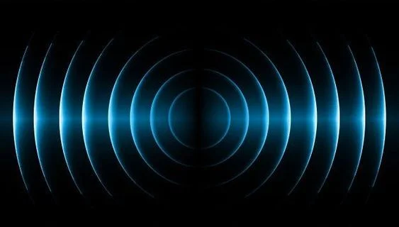 Blue Neon Concentric Rings