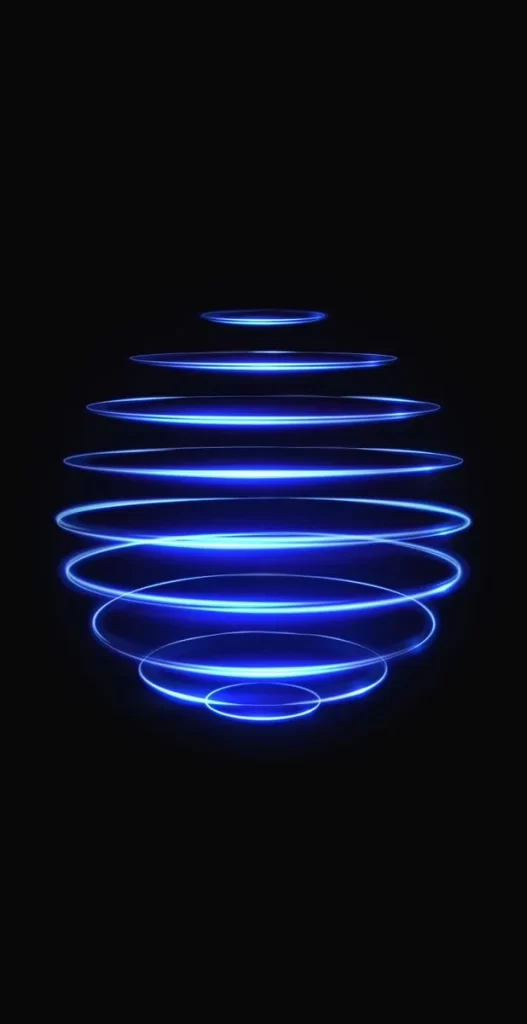 Blue Neon Orbital Rings