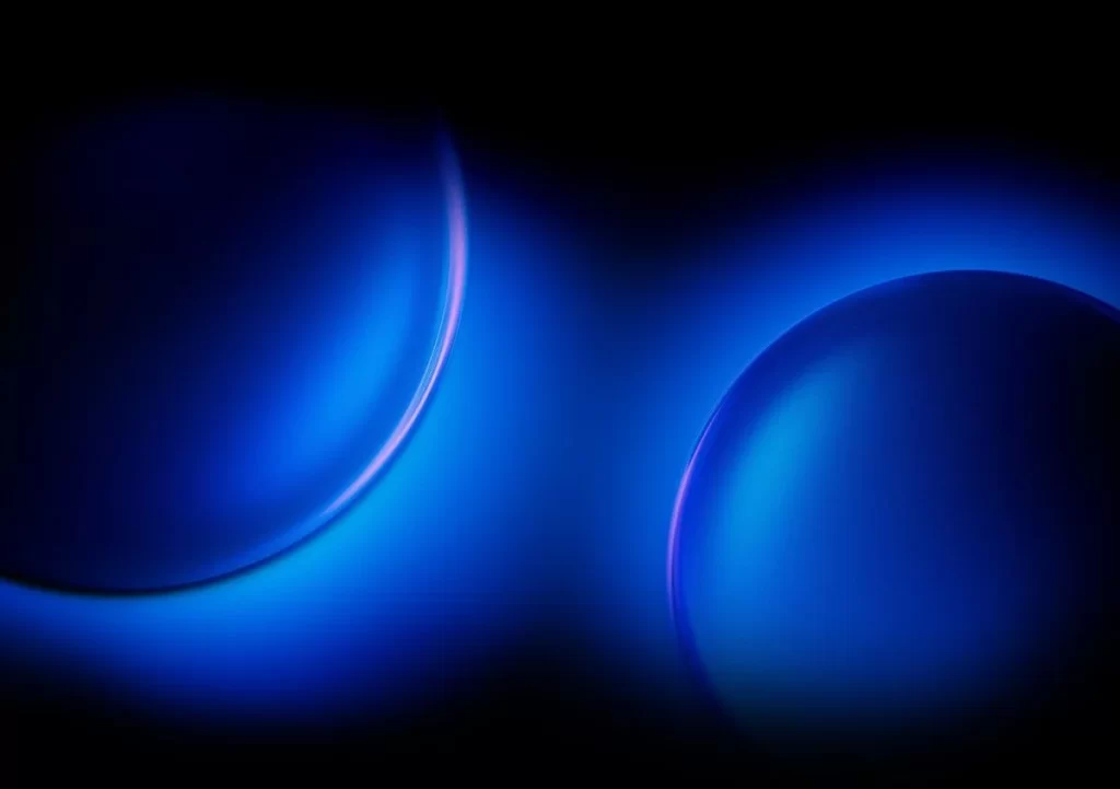 Blue Neon Spheres