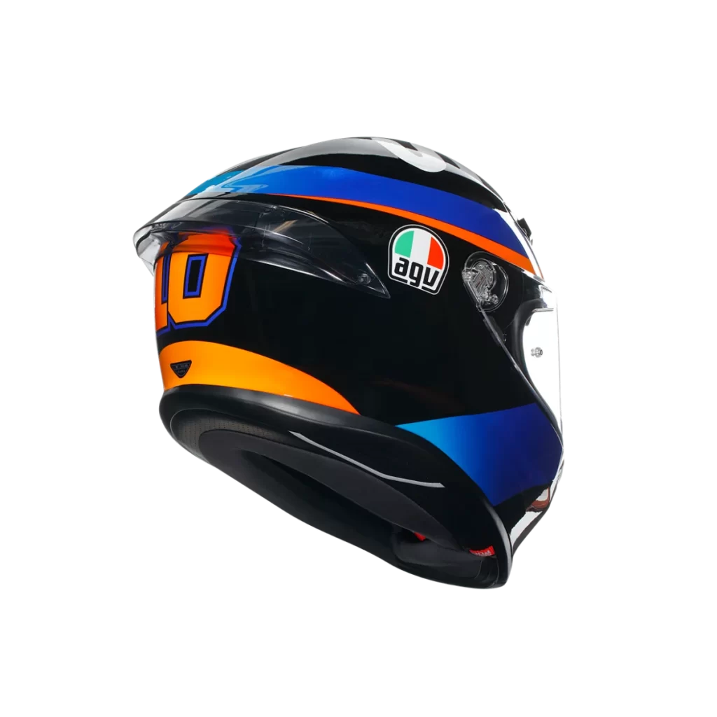 Blue Orange Helmet Side Profile
