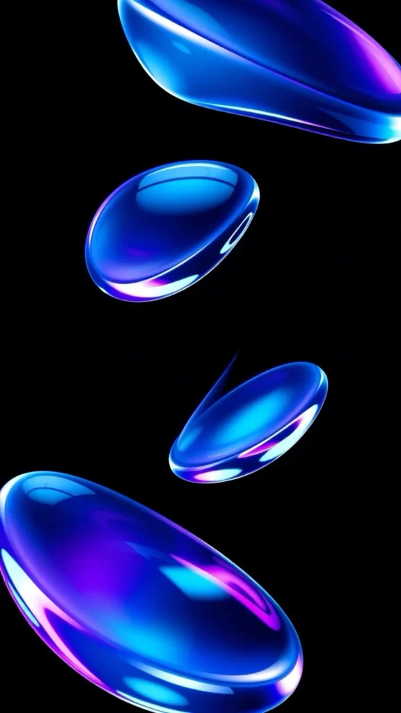 Blue Purple Shiny Spheres