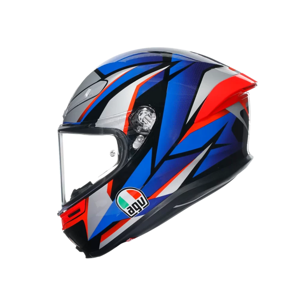 Blue Red Black AGV Helmet Racing