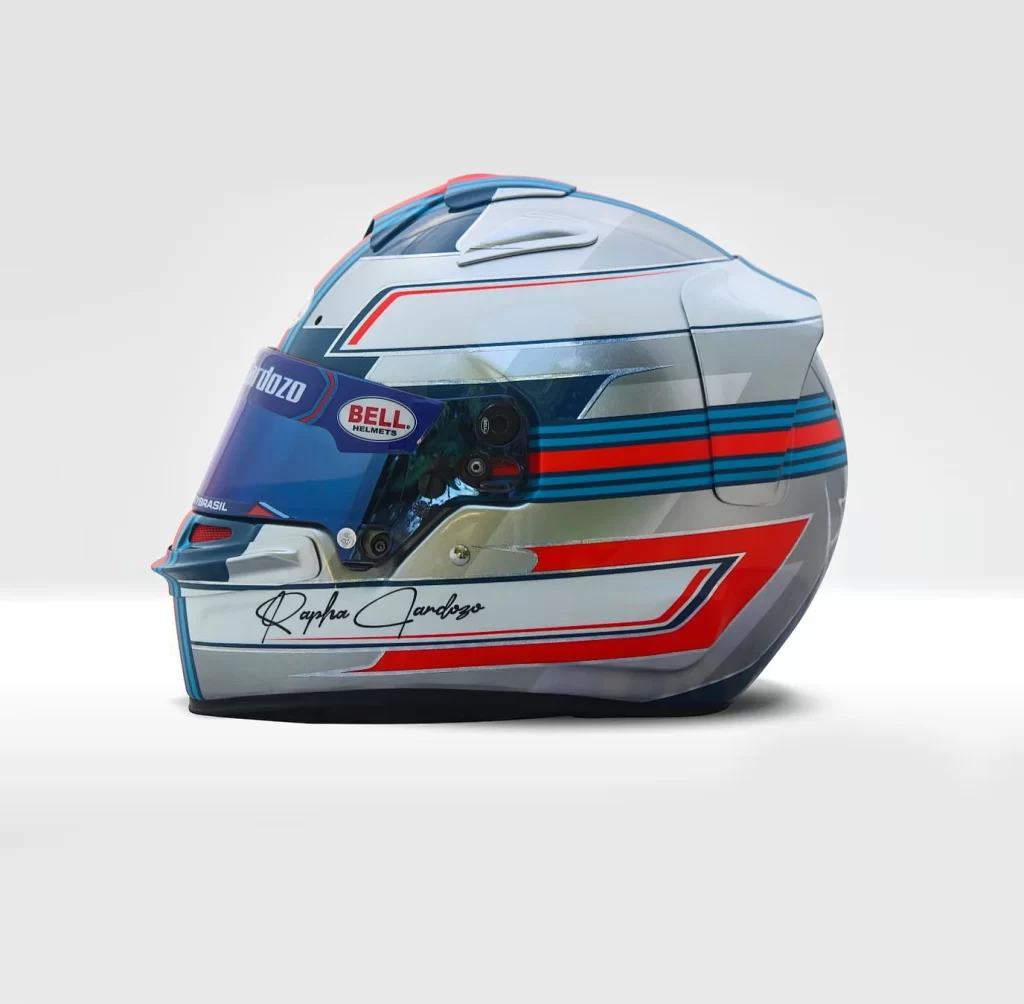 Blue Red White BELL Helmet Side Motorcycle