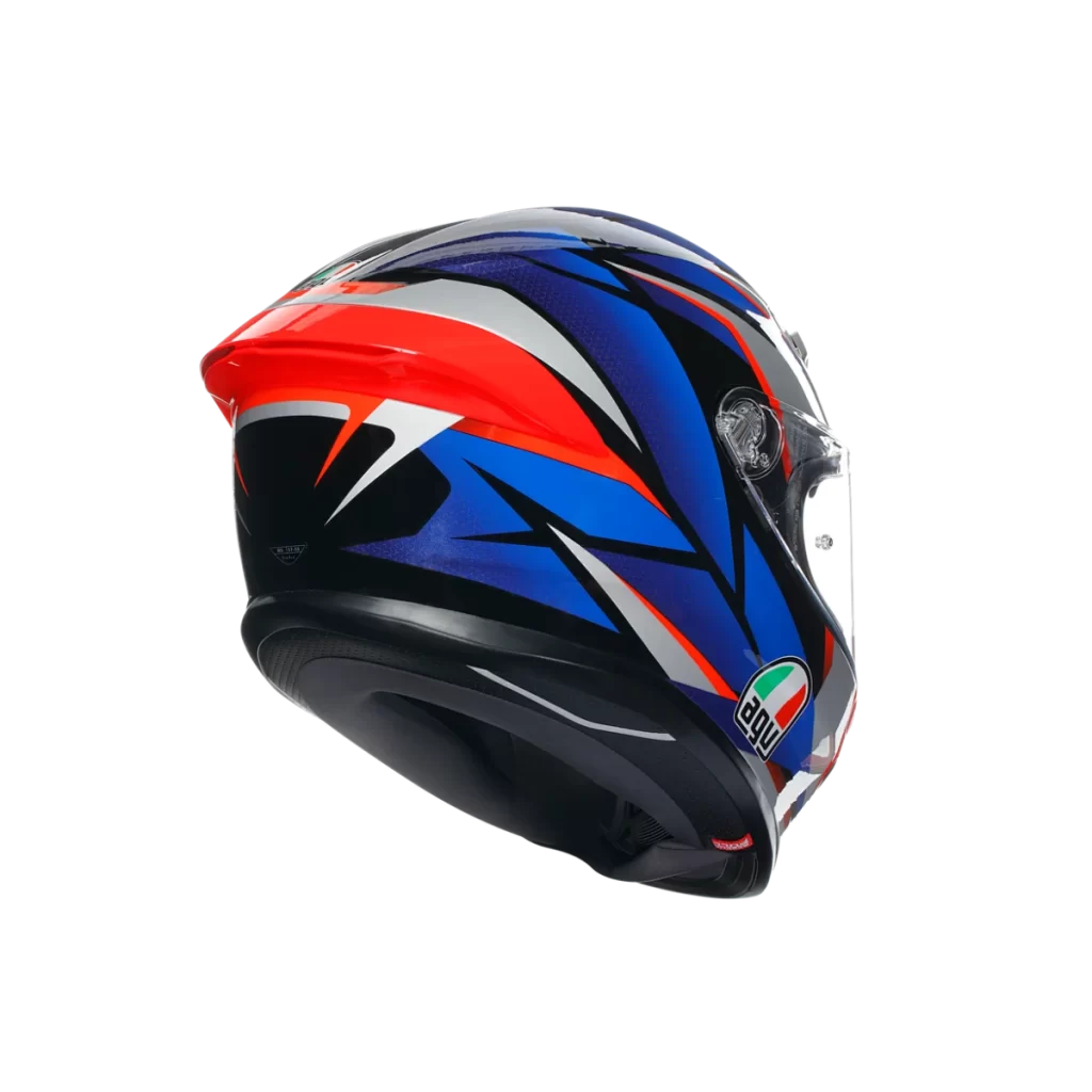 Blue Red White Helmet Three Quarter
