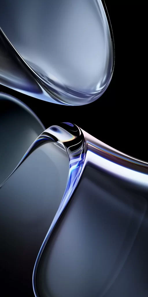 Blue Silver Gradient Fluid