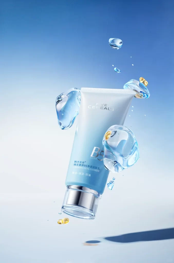 Blue Tube Water Droplets Ice Cubes