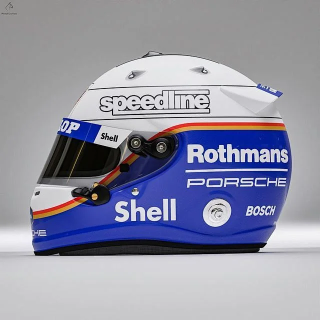 Blue White Helmet Shell Helmet Motorcycle