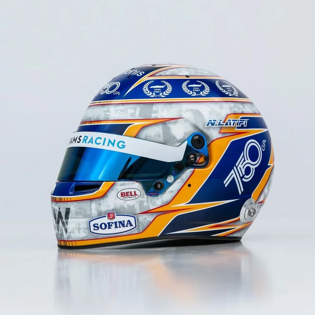 Blue White Racing Bell Helmet Motorcycle