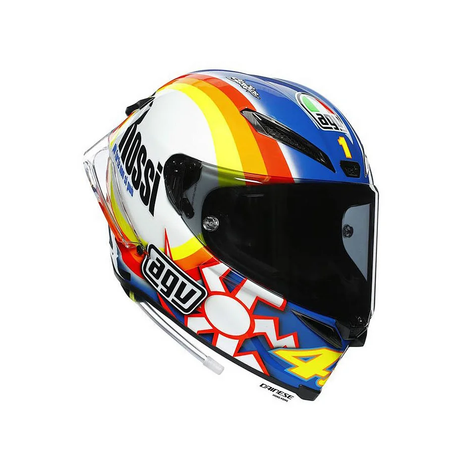 Blue Yellow Rainbow Sun AGV Helmet Motorcycle