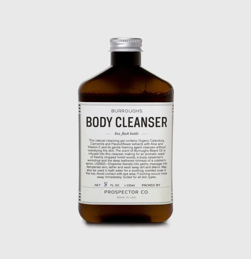 Body Cleanser Bottle Amber Glass Natural Clean